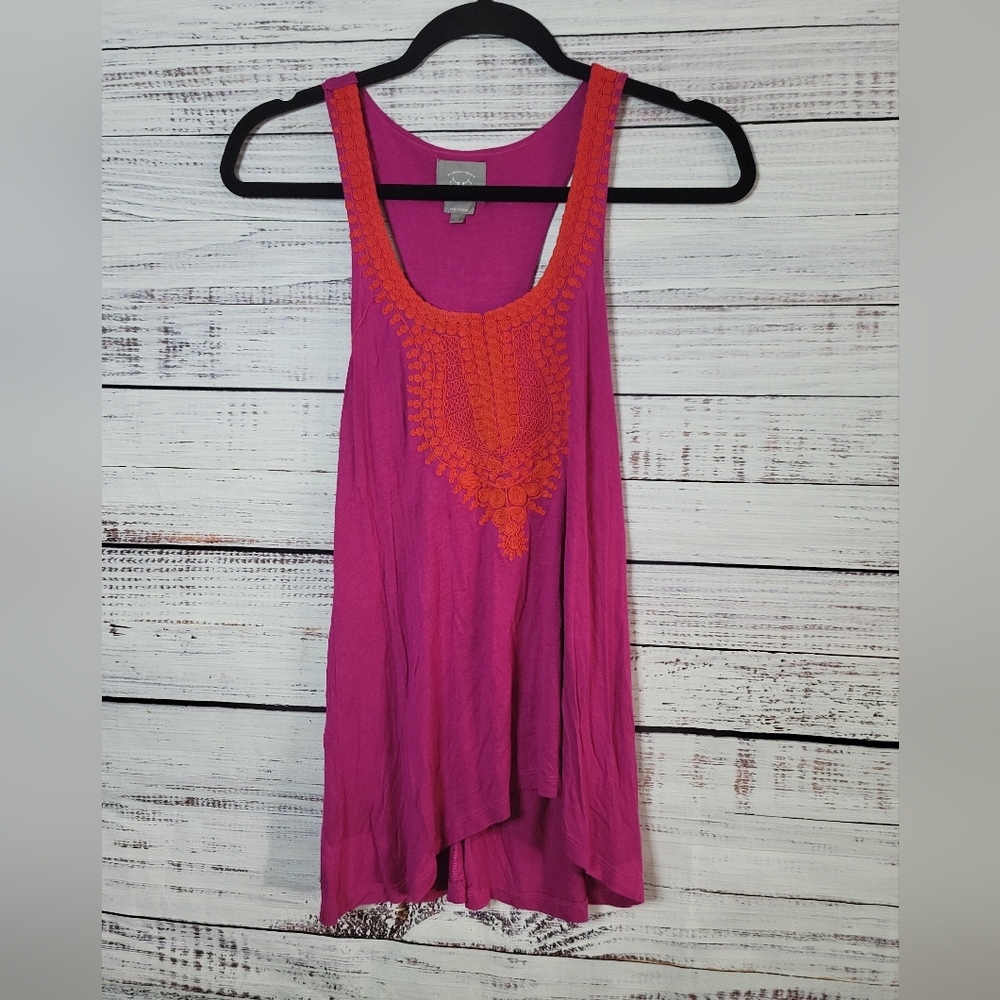 Anthropologie XS embroidery Tank top